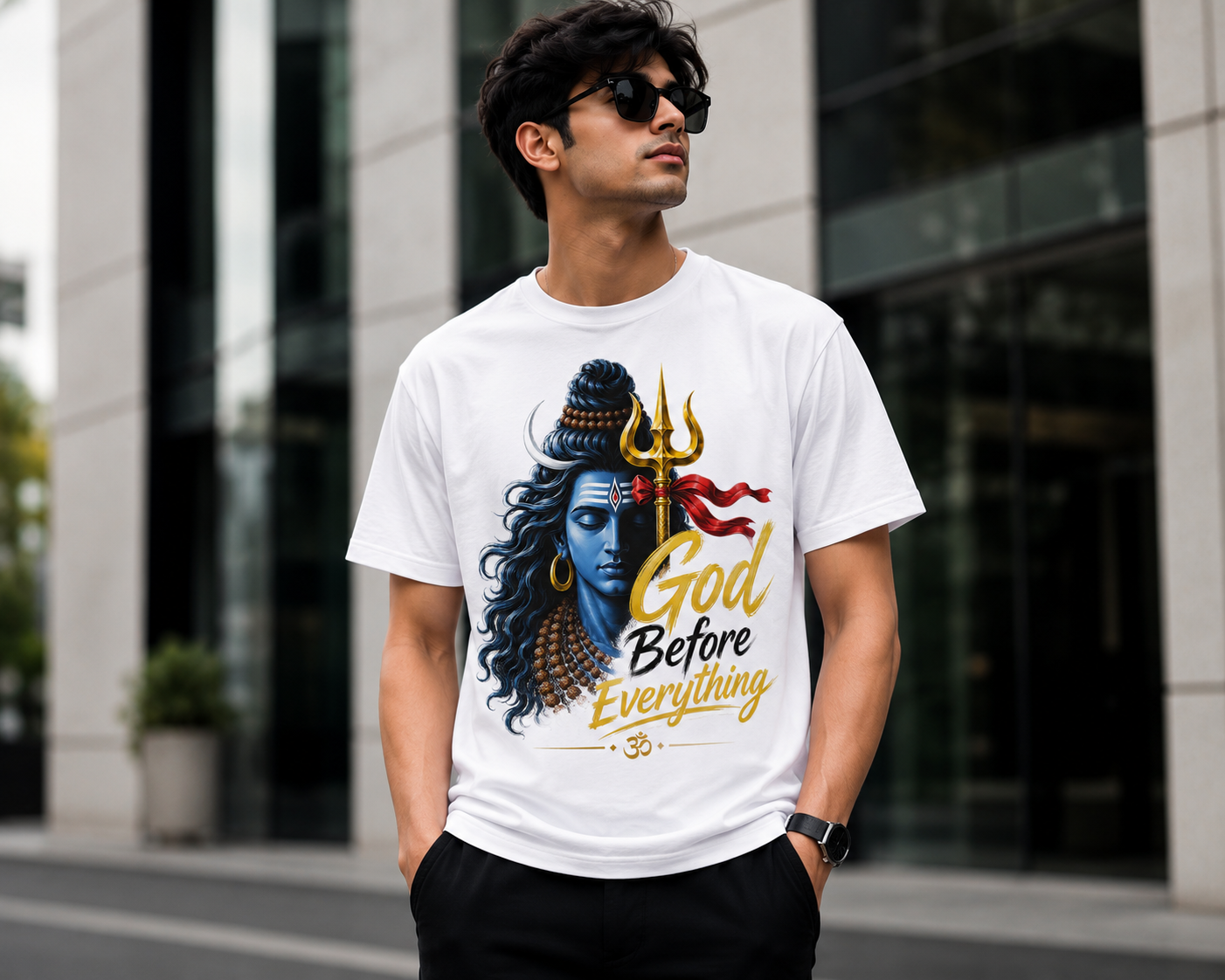 God Before Everything Mahadev T-Shirt for Men & Women