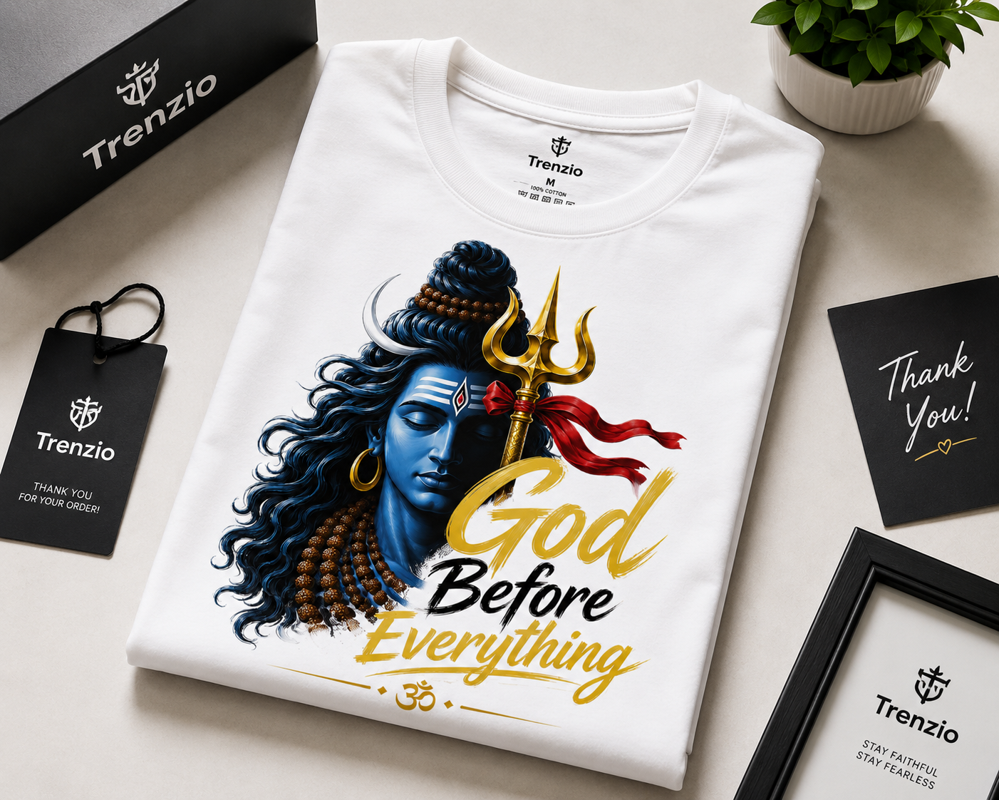God Before Everything Mahadev T-Shirt for Men & Women