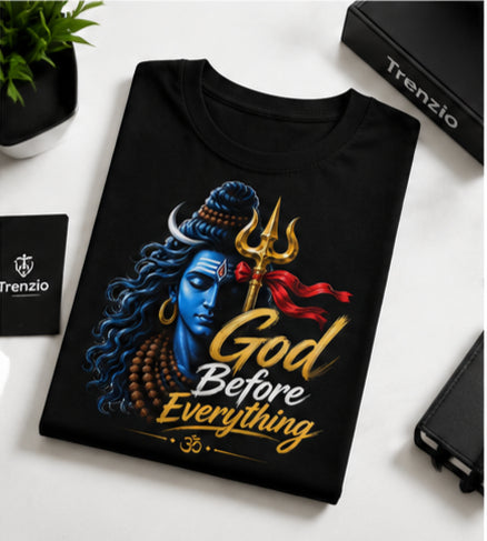 God Before Everything Mahadev T-Shirt for Men & Women